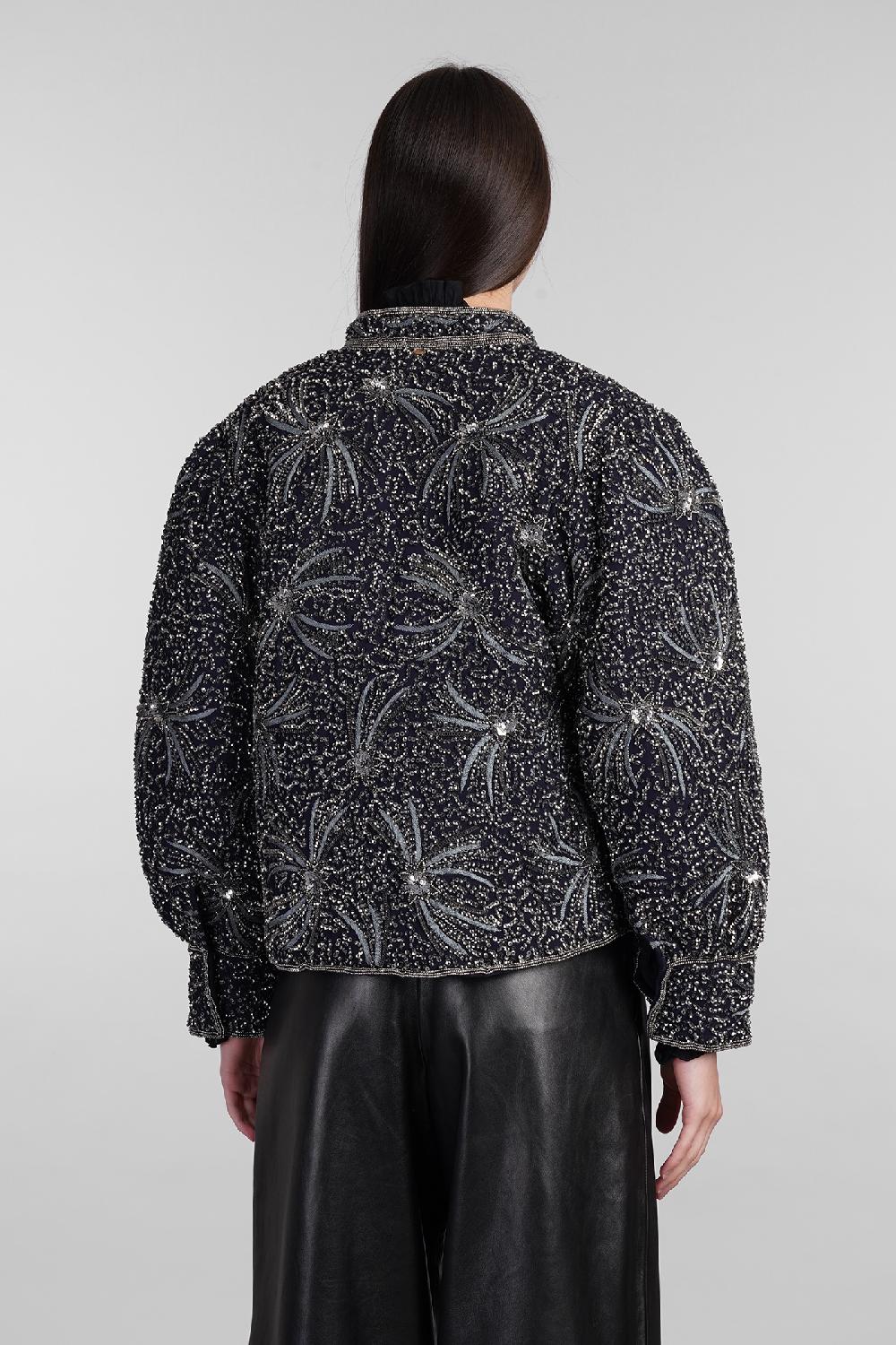 Deliberti Antik Batik Giacca casual matari in viscosa blu cod. 406695 - Deliberti The Luxury Shopping I Più Venduti
