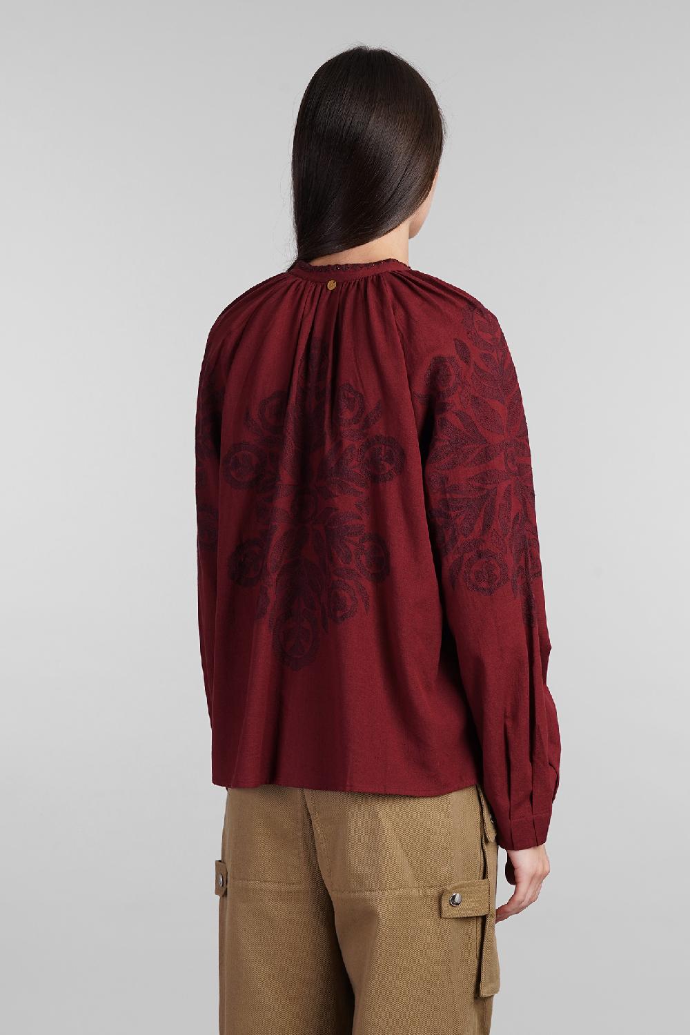 Deliberti Antik Batik Camicia eglantine in cotone bordeaux cod. 406692 - Deliberti The Luxury Shopping Negozio