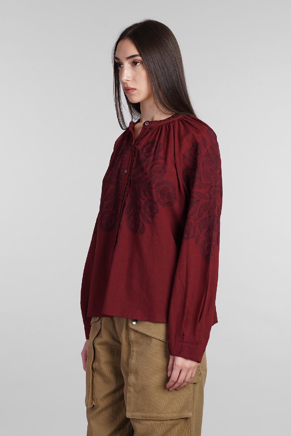 Deliberti Antik Batik Camicia eglantine in cotone bordeaux cod. 406692 - Deliberti The Luxury Shopping Negozio