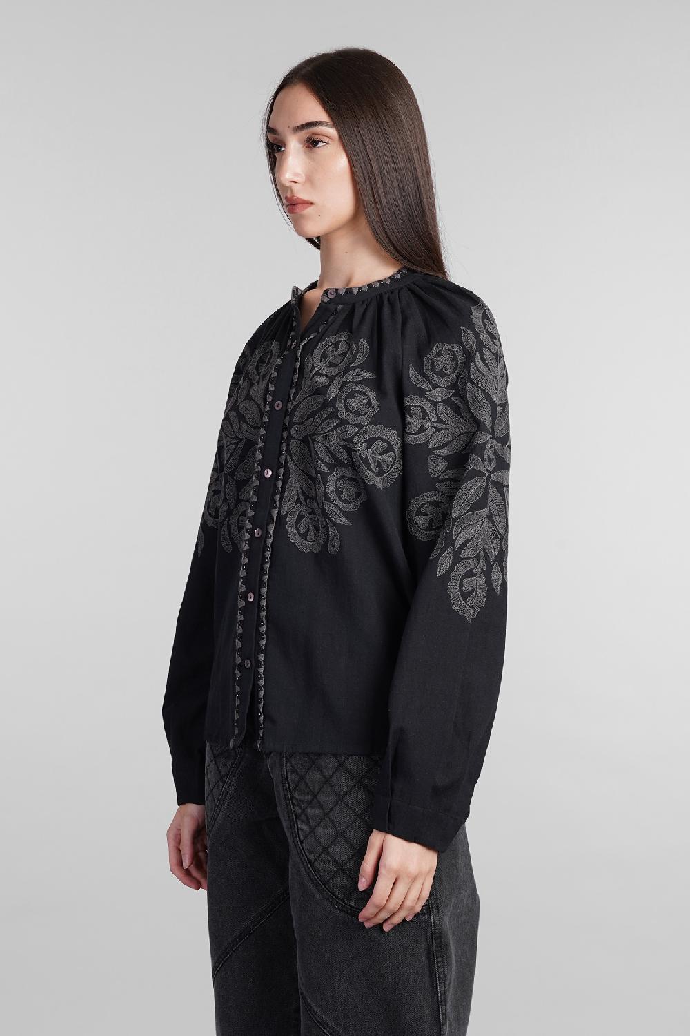 Deliberti Antik Batik Camicia eglantine in cotone nero cod. 406693 - Deliberti The Luxury Shopping In Saldo