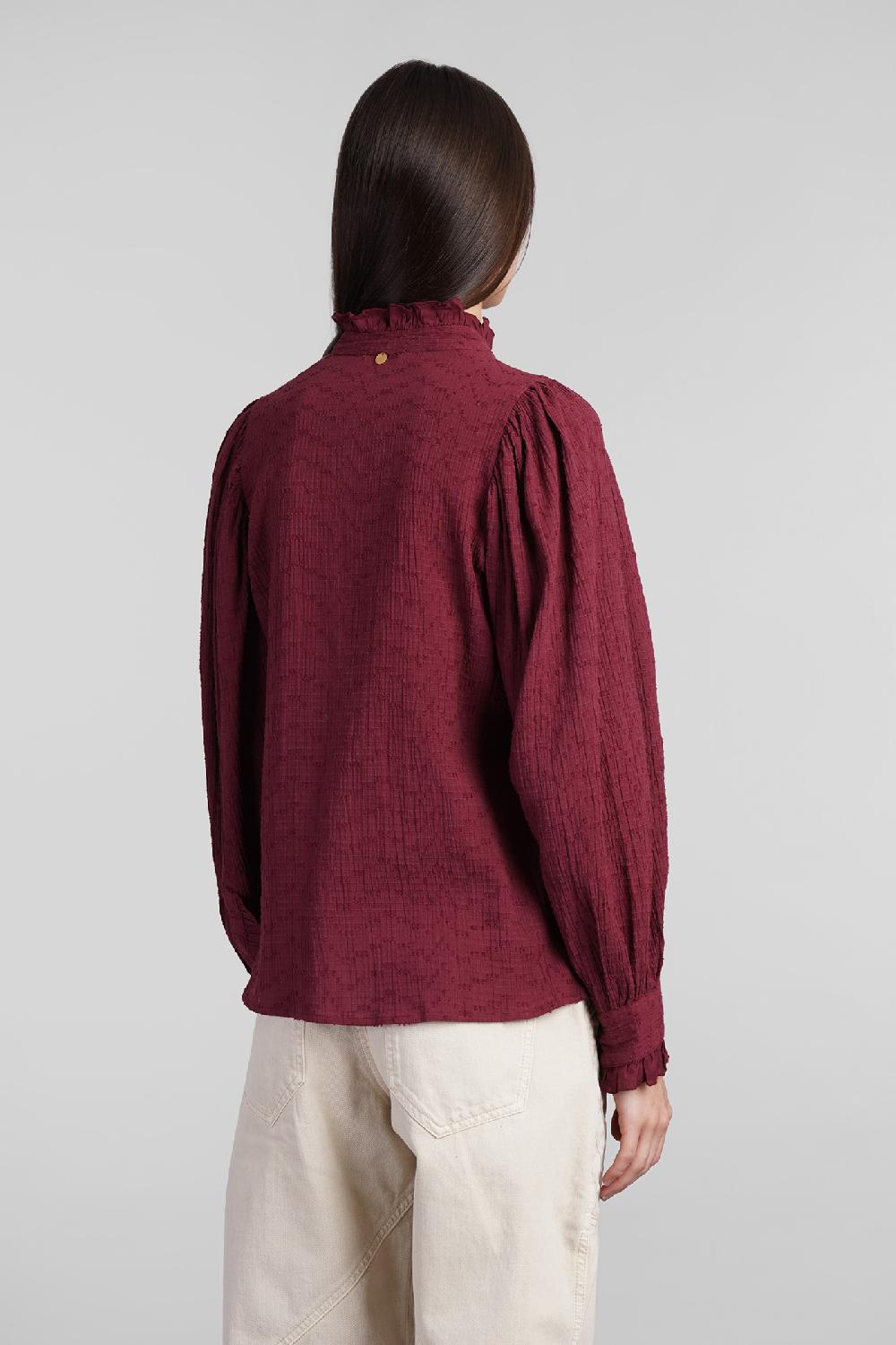 Deliberti Antik Batik Camicia yvette in cotone bordeaux cod. 406698 - Deliberti The Luxury Shopping Nuova