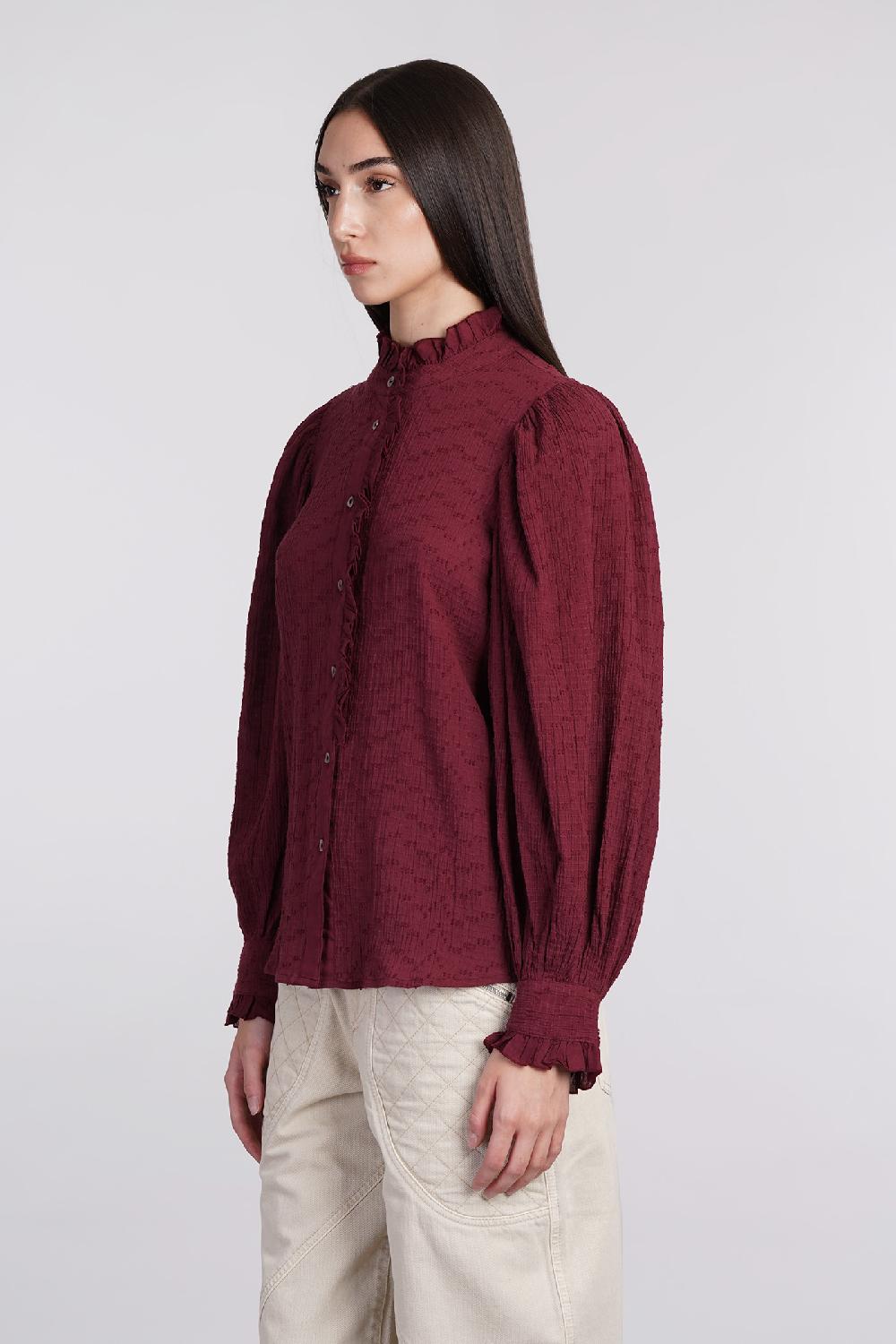 Deliberti Antik Batik Camicia yvette in cotone bordeaux cod. 406698 - Deliberti The Luxury Shopping Nuova