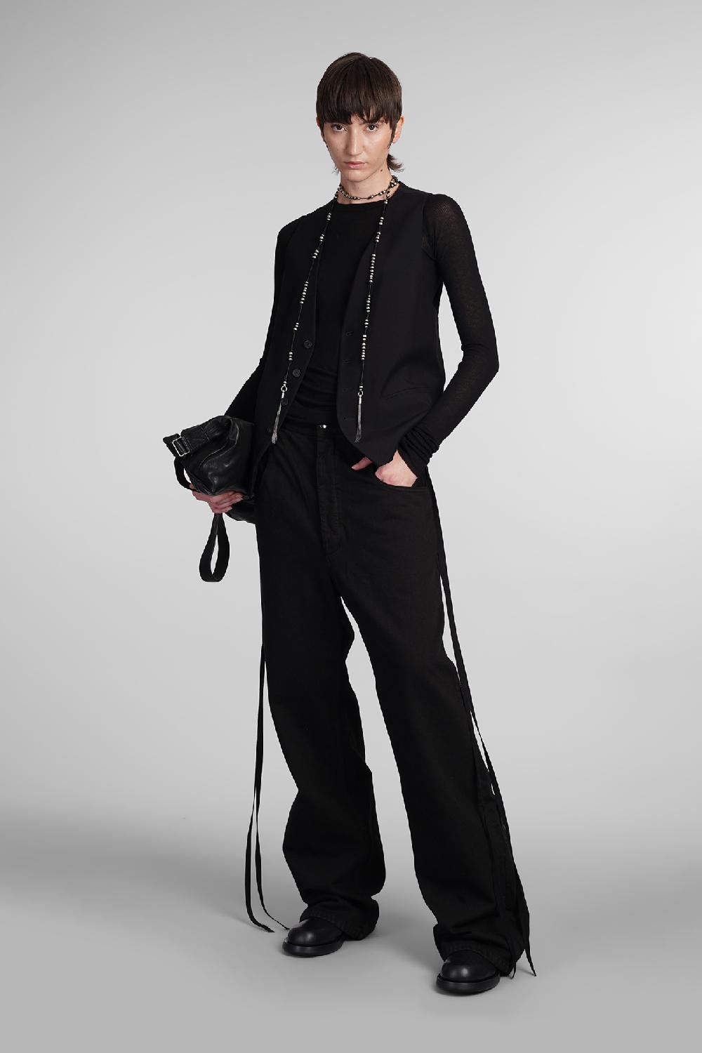 Deliberti Ann Demeulemeester Jeans polly in cotone nero cod. 406851 - Deliberti The Luxury Shopping Sconto di tempo limitato