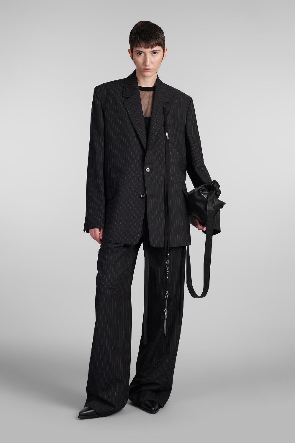 Deliberti Ann Demeulemeester Blazer lizzie in lana nera cod. 409431 - Deliberti The Luxury Shopping Offerta speciale