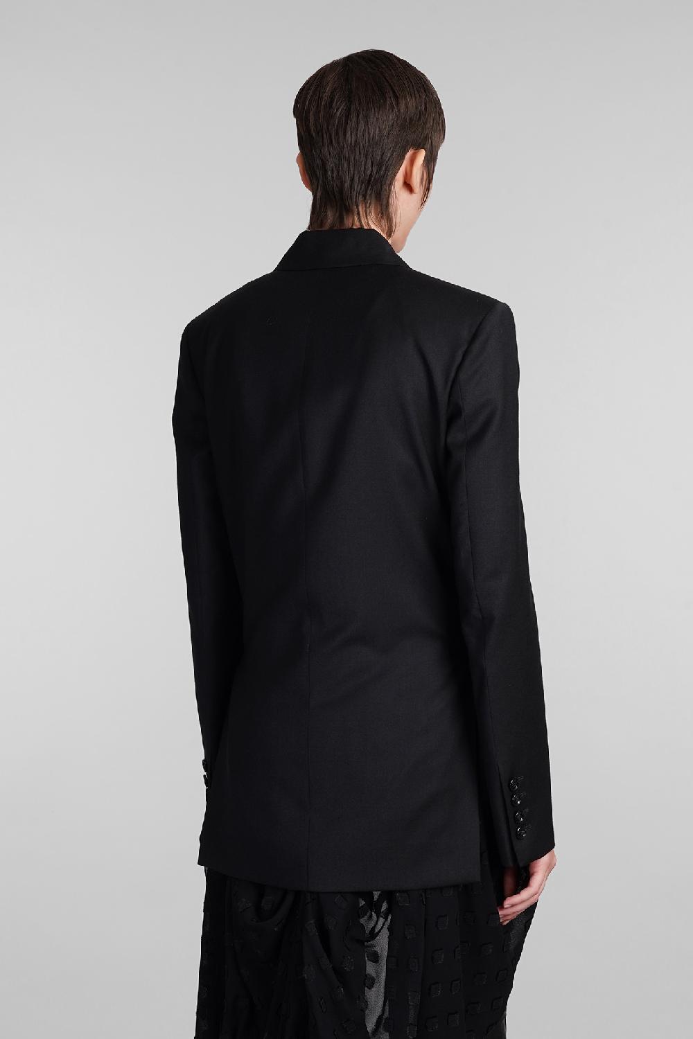 Deliberti Ann Demeulemeester Blazer elin in lana nera cod. 409432 - Deliberti The Luxury Shopping Comprare a buon mercato