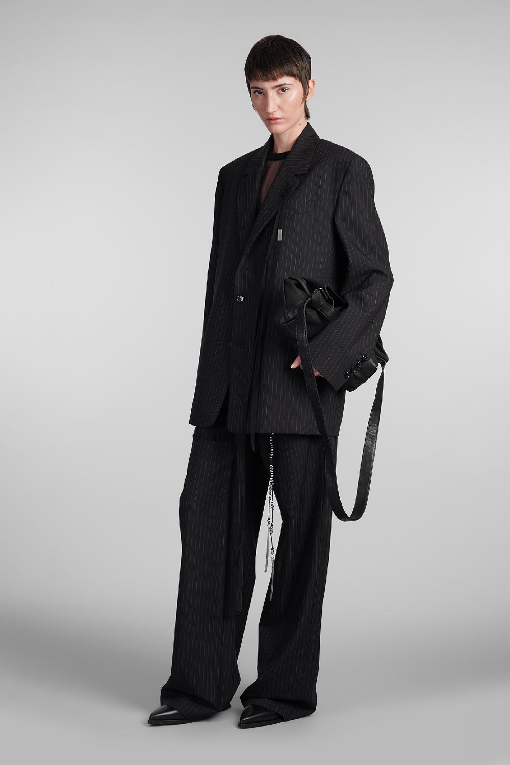 Deliberti Ann Demeulemeester Pantalone linna in lana nera cod. 409434 - Deliberti The Luxury Shopping Flash Sale