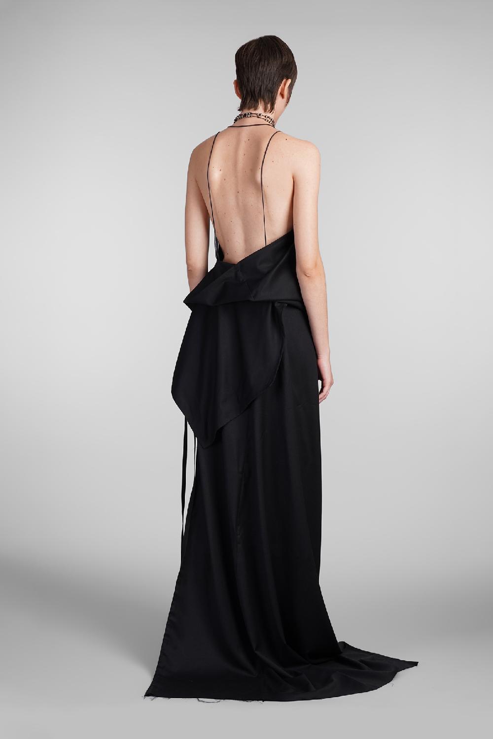 Deliberti Ann Demeulemeester Abito lief in lana nera cod. 409435 - Deliberti The Luxury Shopping Fornitura limitata