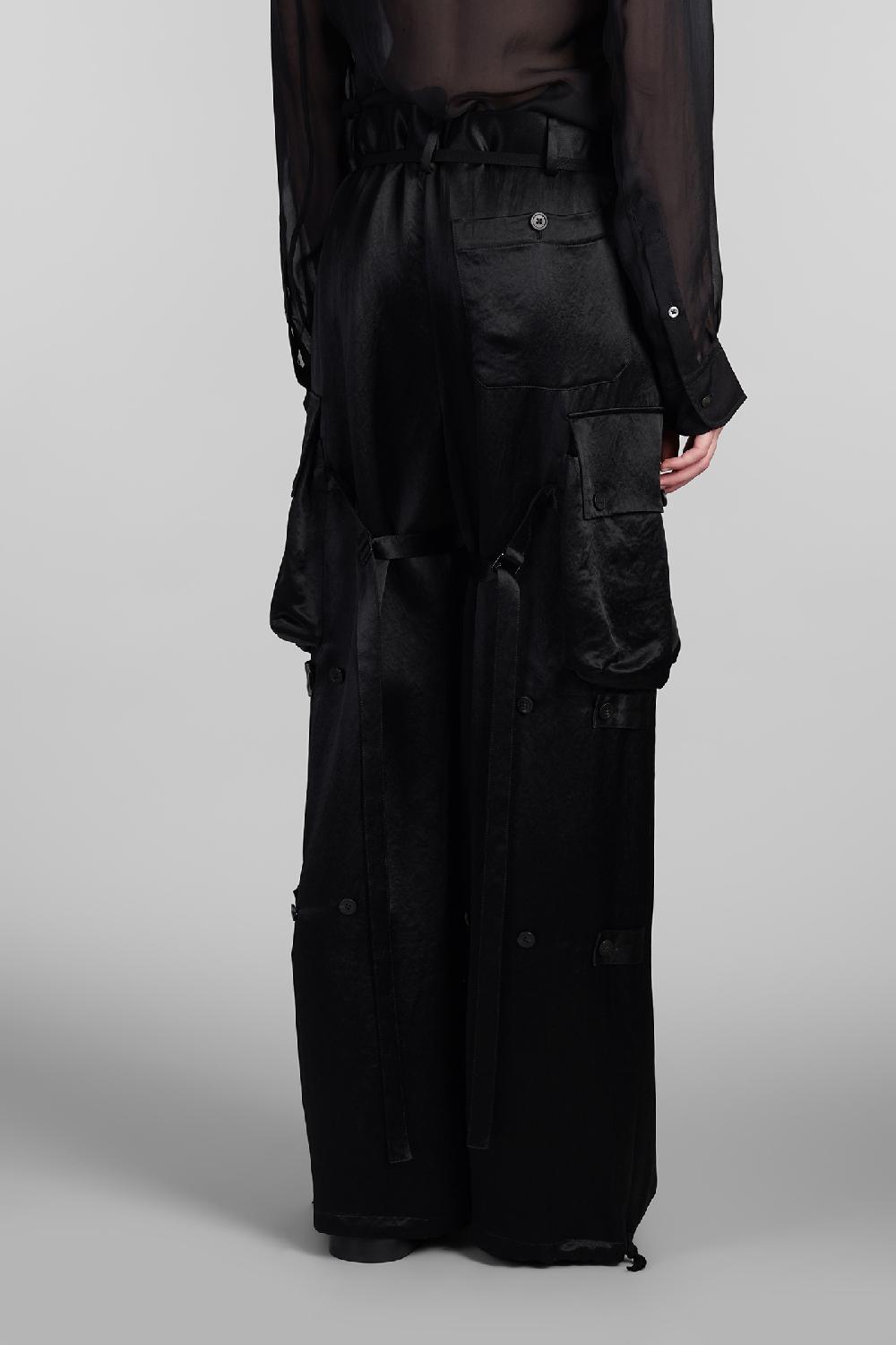 Deliberti Ann Demeulemeester Pantalone lare in acetato nero cod. 409443 - Deliberti The Luxury Shopping Shopping online