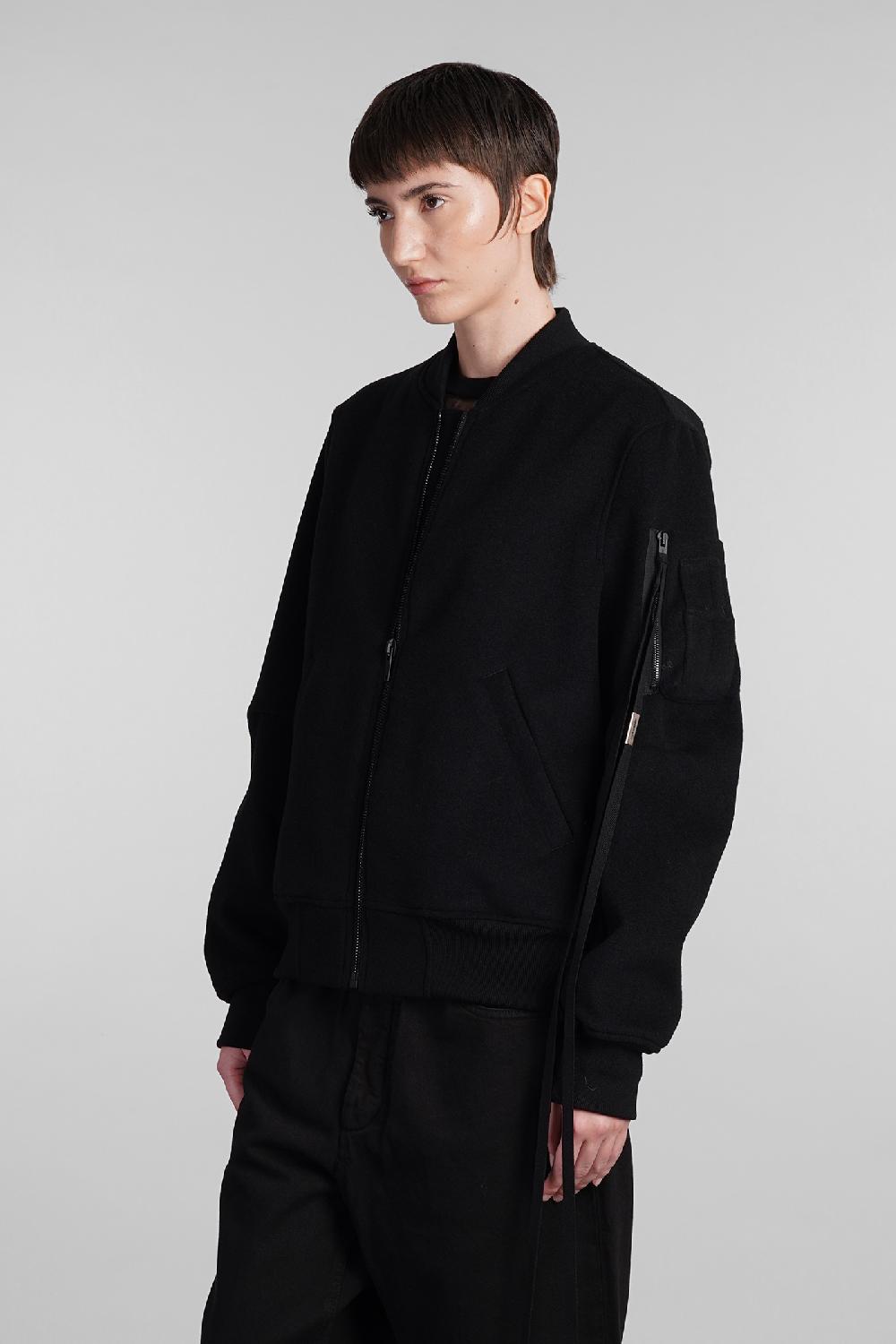 Deliberti Ann Demeulemeester Bomber barbara in lana nera cod. 409444 - Deliberti The Luxury Shopping Offerta esclusiva