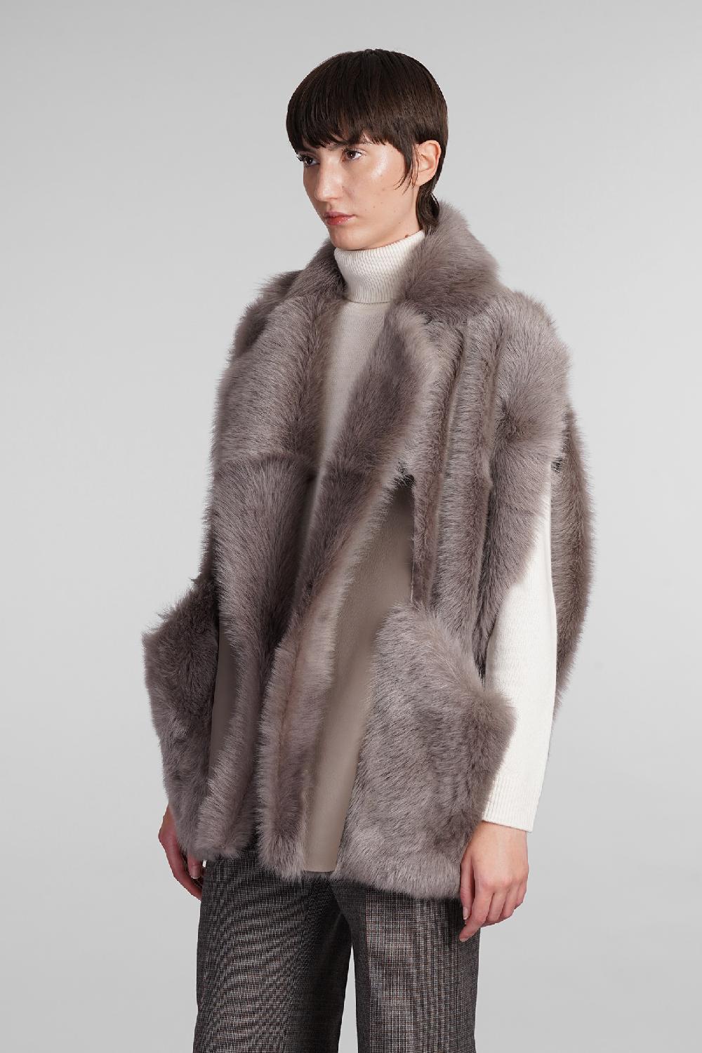 Deliberti Blancha Pelliccia in pelle taupe cod. 407903 - Deliberti The Luxury Shopping Vendite stagionali