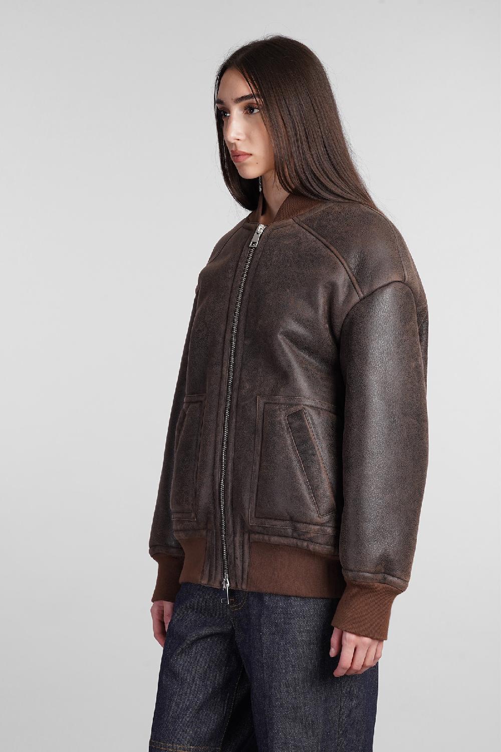 Deliberti Blancha Bomber in pelle marrone cod. 407906 - Deliberti The Luxury Shopping Offerta natalizia