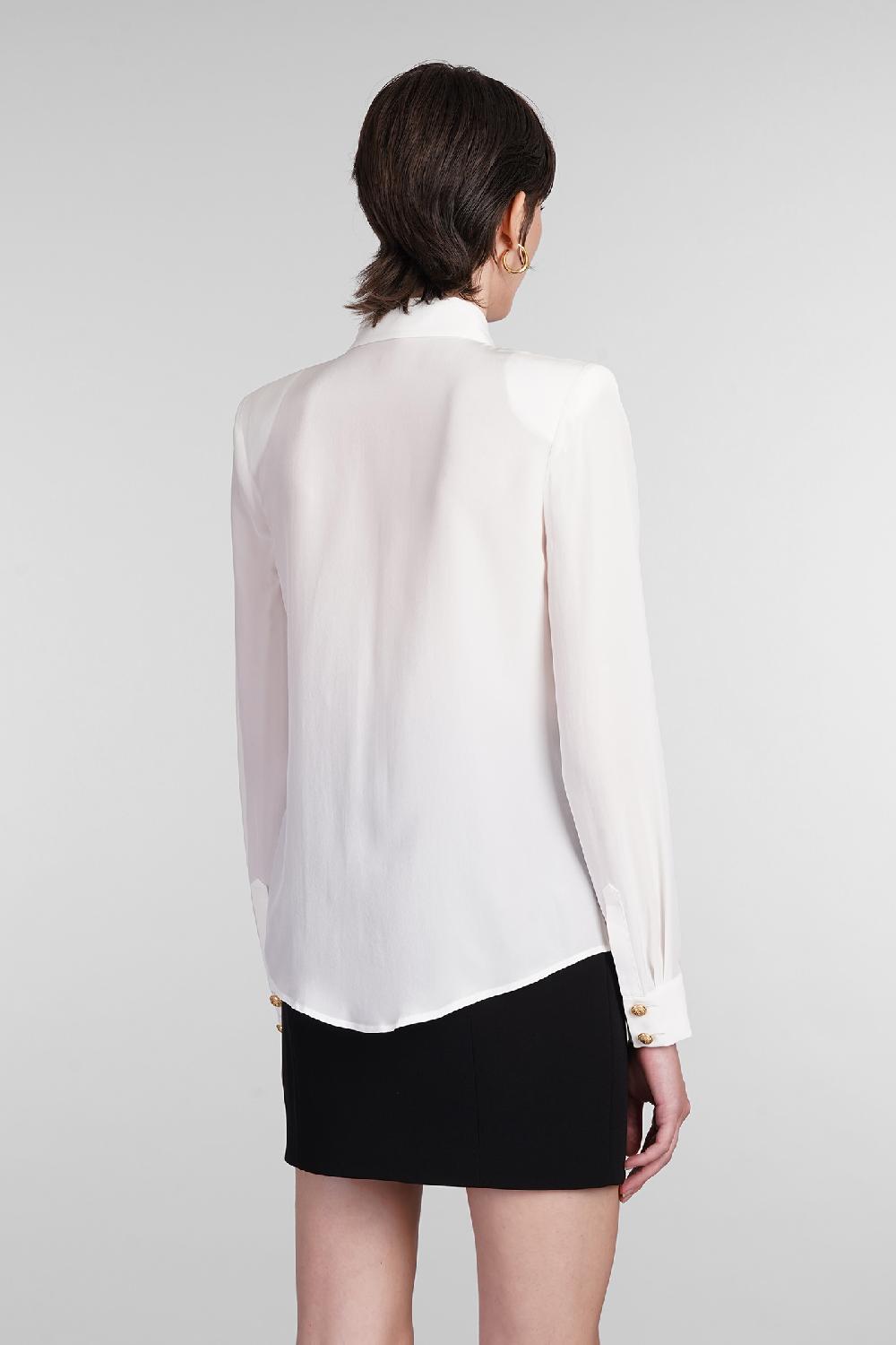 Deliberti Balmain Camicia in seta bianca cod. 381459 - Deliberti The Luxury Shopping Offerta Giorno del Papà