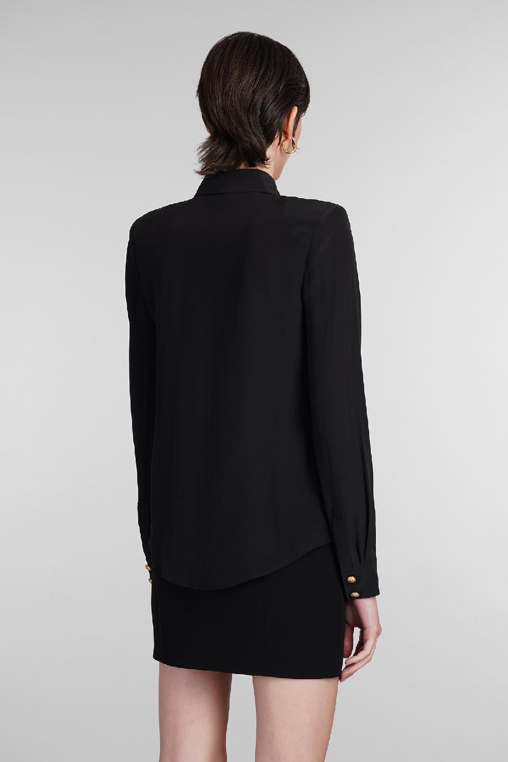 Deliberti Balmain Camicia in seta nera cod. 403032 - Deliberti The Luxury Shopping Offerta Anniversario