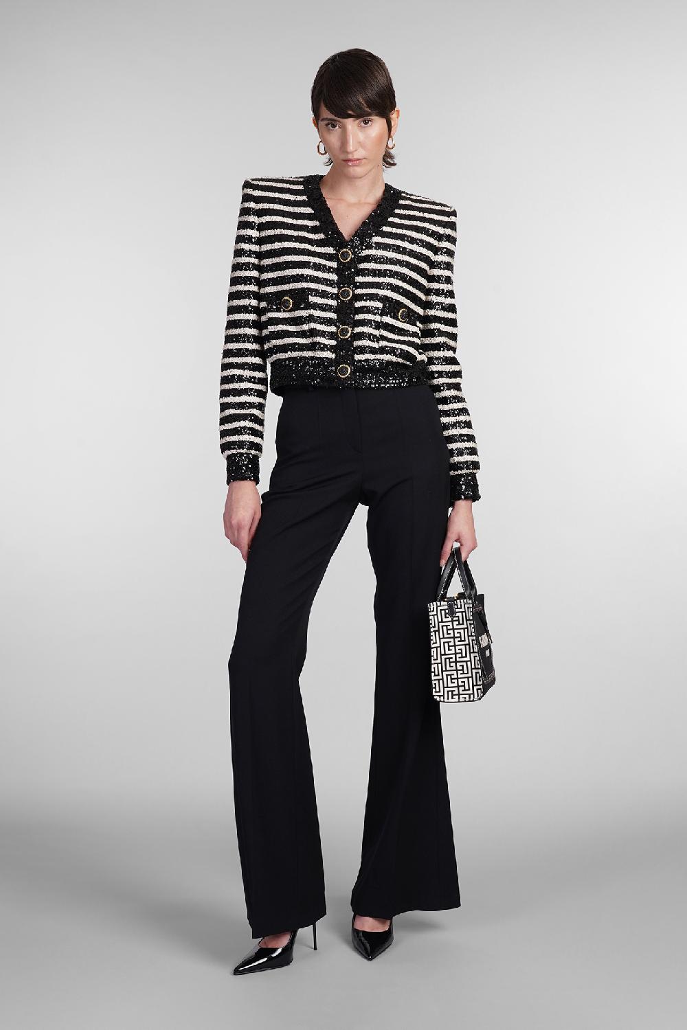 Deliberti Balmain Cardigan in poliestere nero cod. 403033 - Deliberti The Luxury Shopping Smaltimento dello stoccaggio