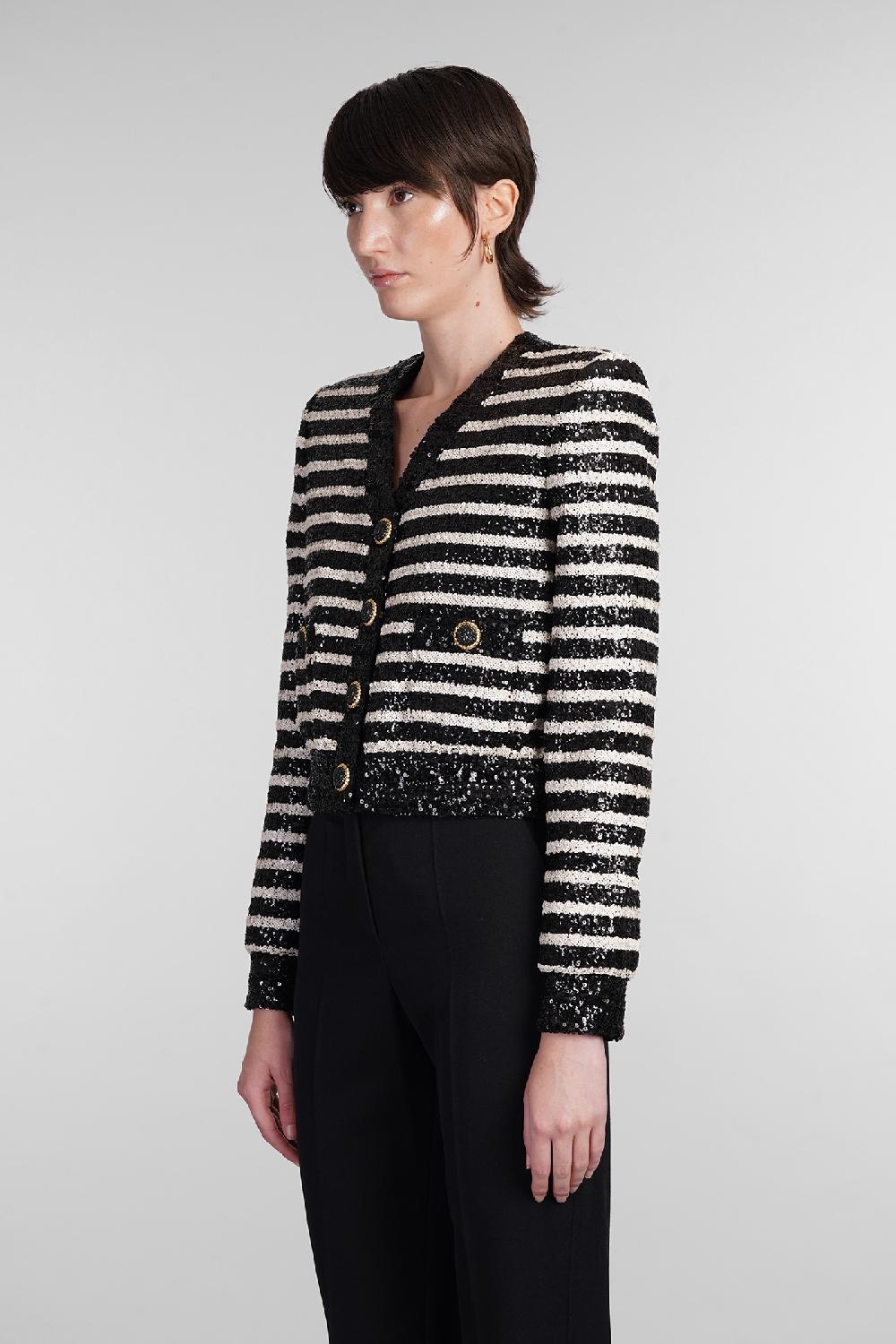 Deliberti Balmain Cardigan in poliestere nero cod. 403033 - Deliberti The Luxury Shopping Smaltimento dello stoccaggio