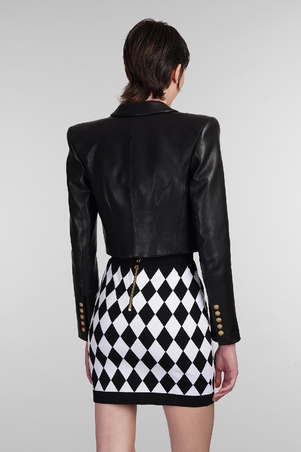 Deliberti Balmain Blazer in pelle nera cod. 403043 - Deliberti The Luxury Shopping Bestseller