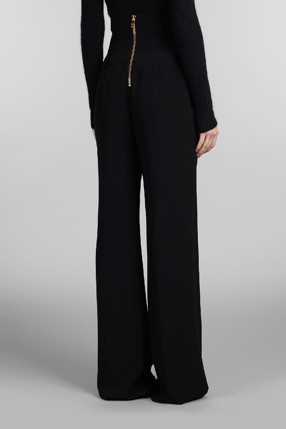Deliberti Balmain Pantalone in viscosa nera cod. 406835 - Deliberti The Luxury Shopping Sconti VIP