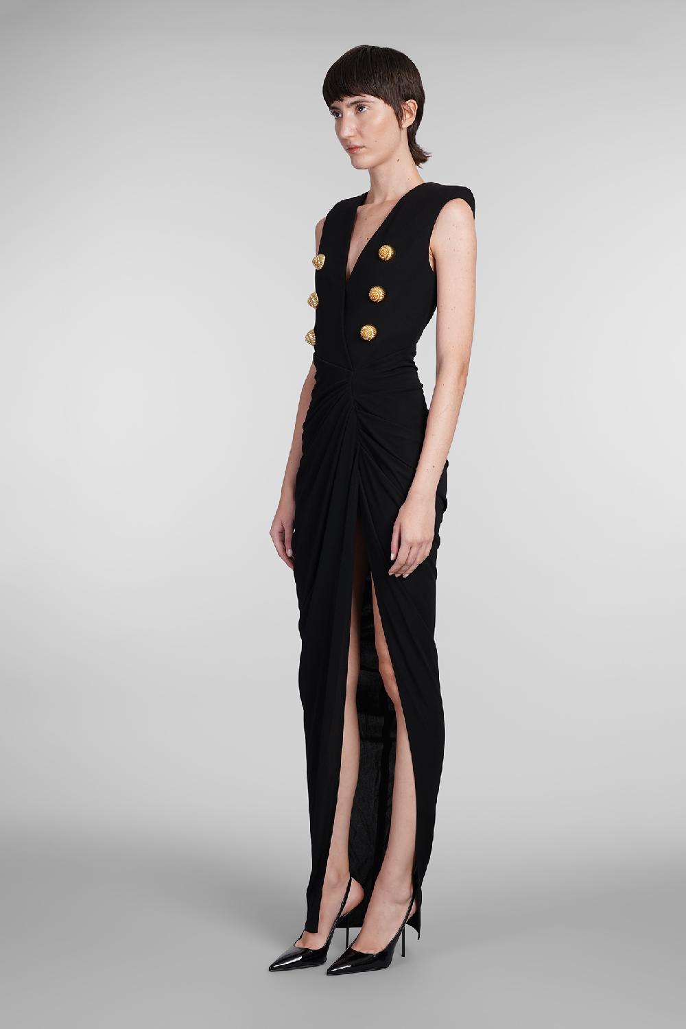 Deliberti Balmain Abito in viscosa nera cod. 406837 - Deliberti The Luxury Shopping Super Saving Price