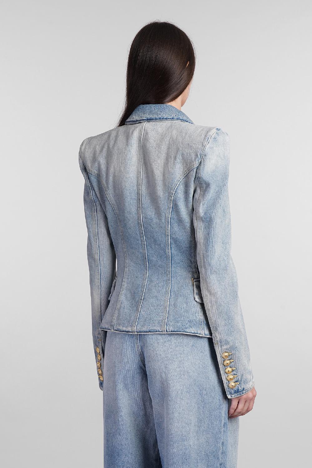 Deliberti Balmain Blazer in cotone blu cod. 406840 - Deliberti The Luxury Shopping Rilascio limitato