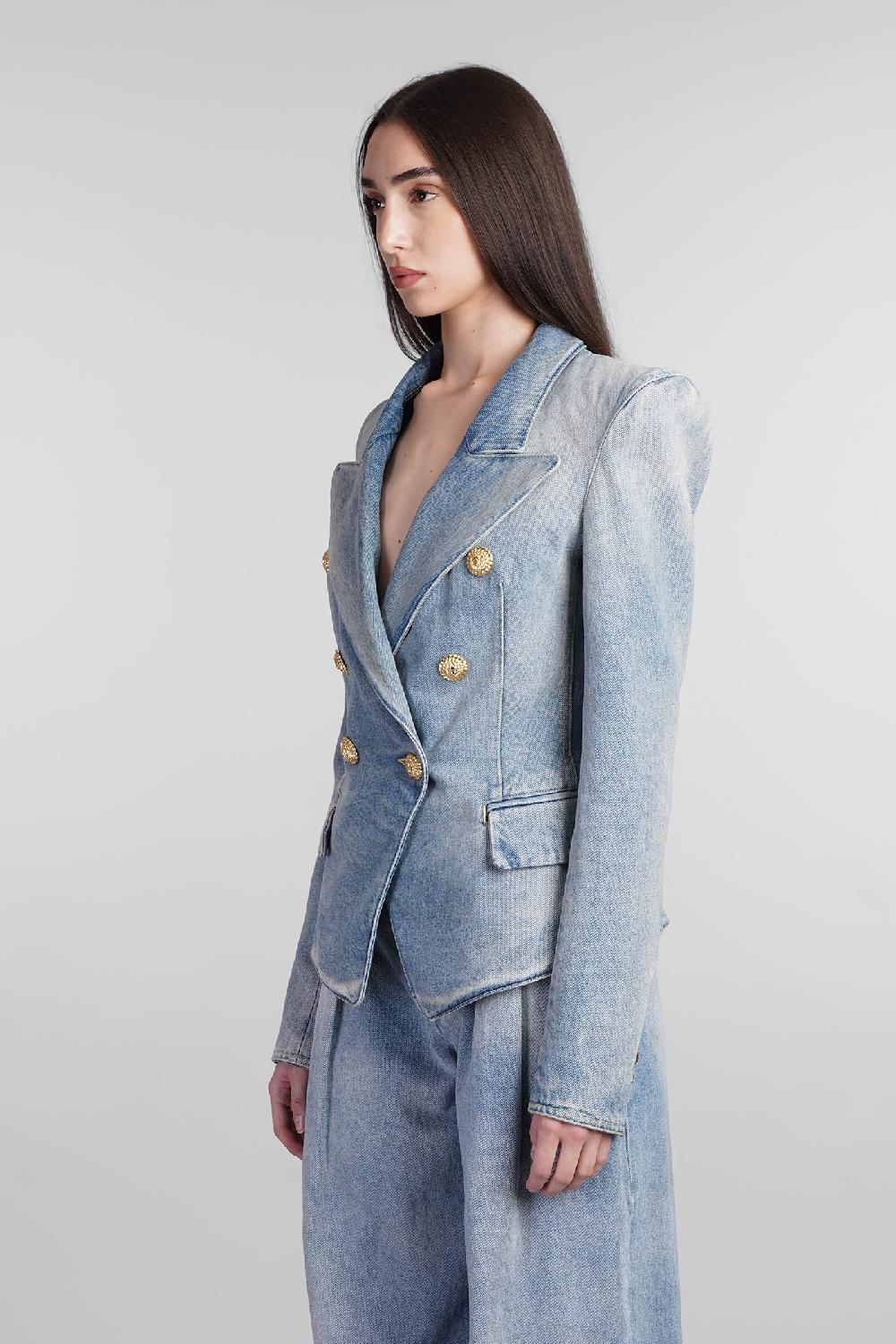 Deliberti Balmain Blazer in cotone blu cod. 406840 - Deliberti The Luxury Shopping Rilascio limitato