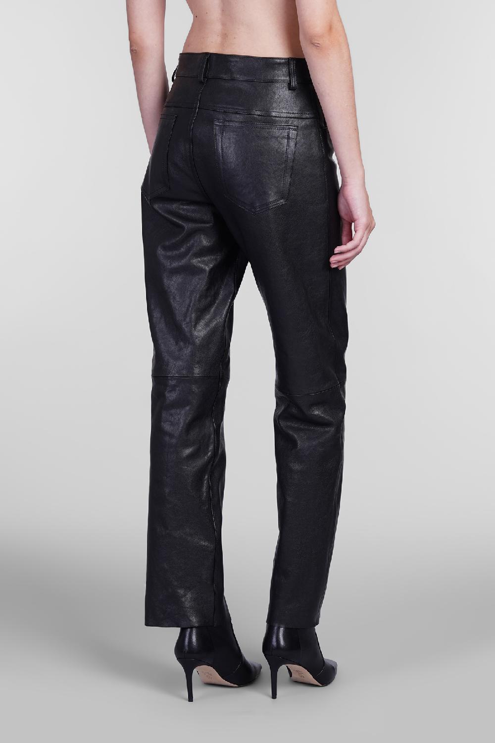 Deliberti Blumarine Pantalone in pelle nera cod. 405284 - Deliberti The Luxury Shopping Ultimi tre giorni