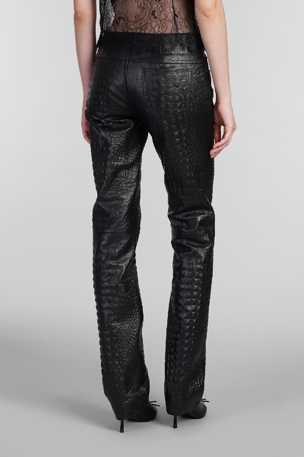 Deliberti Blumarine Pantalone in pelle nera cod. 403540 - Deliberti The Luxury Shopping Latest stili
