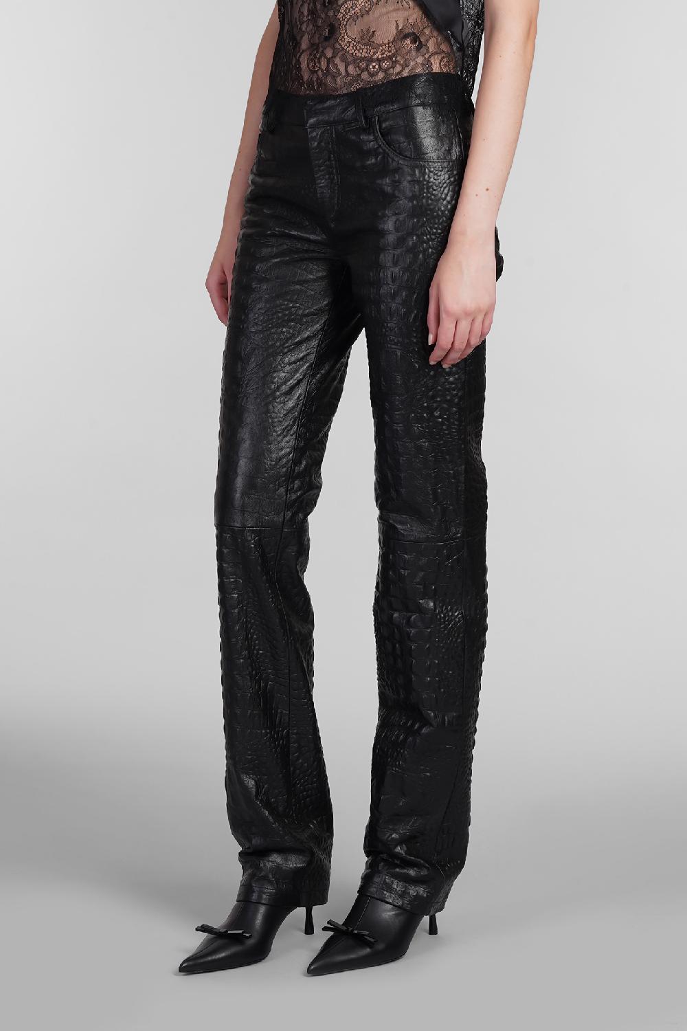 Deliberti Blumarine Pantalone in pelle nera cod. 403540 - Deliberti The Luxury Shopping Latest stili