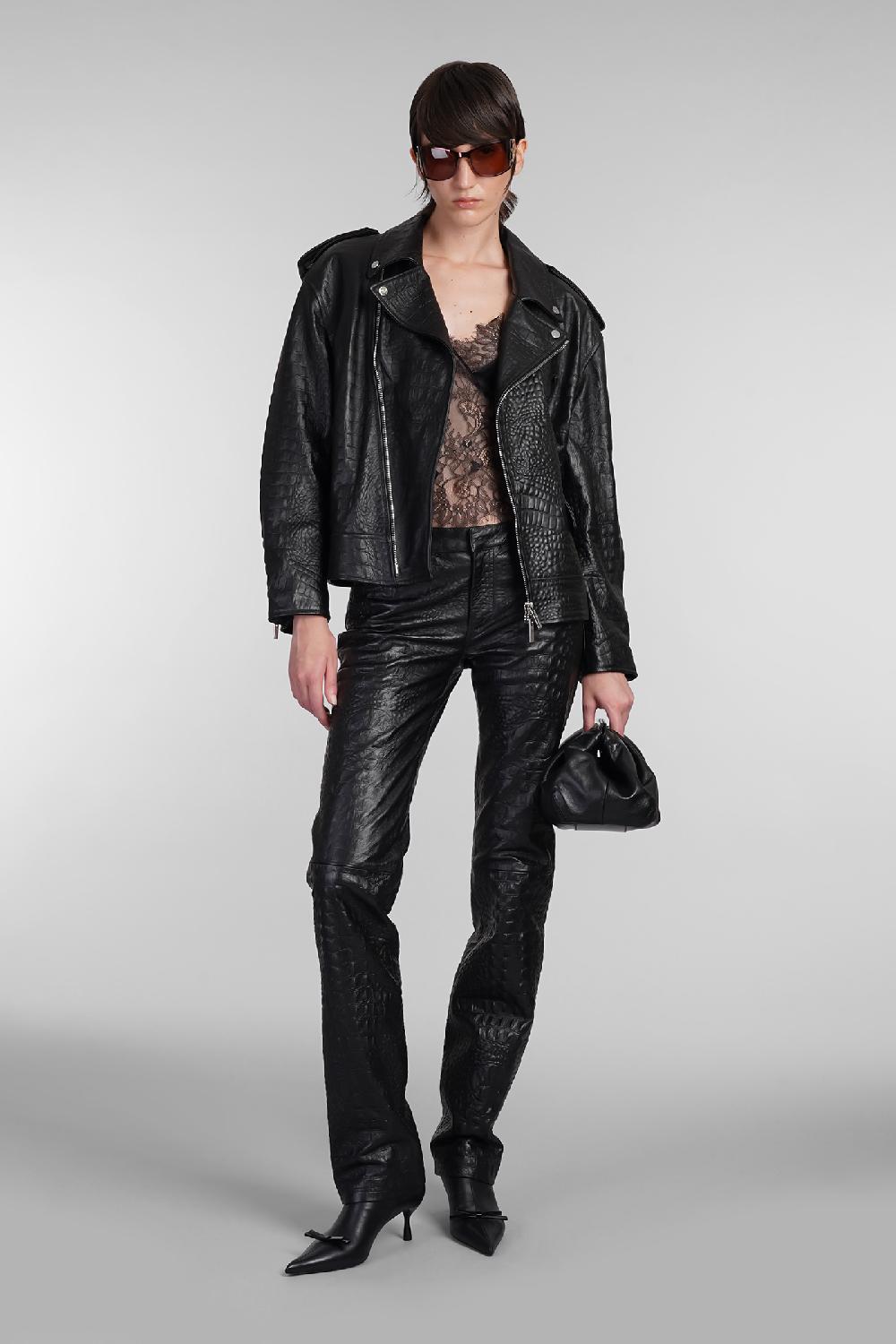 Deliberti Blumarine Giacca biker in pelle nera cod. 403541 - Deliberti The Luxury Shopping Enormi sconti