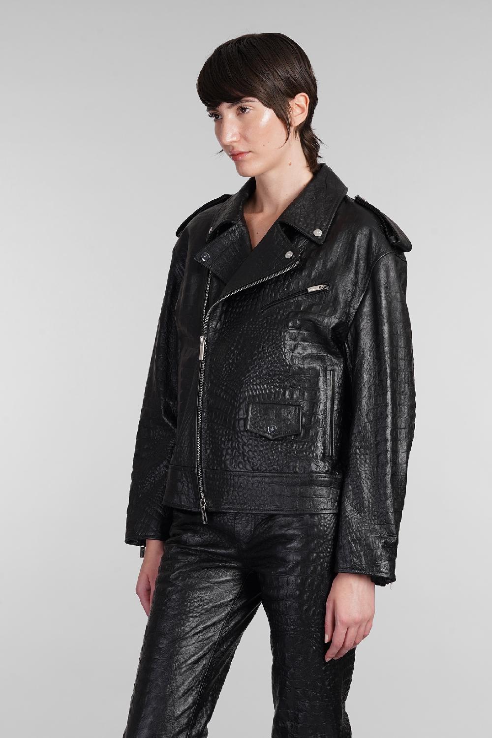 Deliberti Blumarine Giacca biker in pelle nera cod. 403541 - Deliberti The Luxury Shopping Enormi sconti