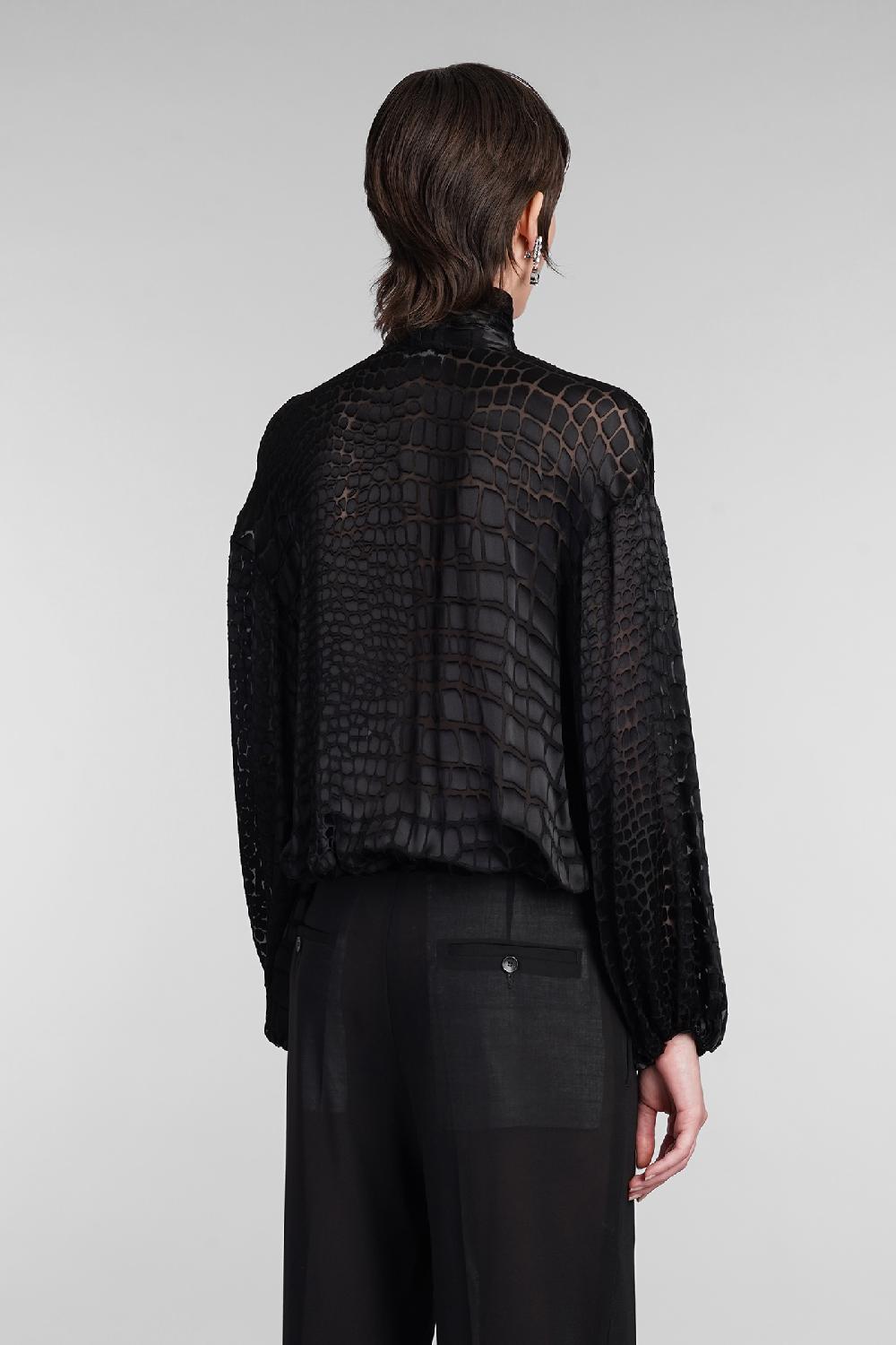 Deliberti Blumarine Blusa in viscosa nera cod. 403539 - Deliberti The Luxury Shopping Trasporto libero internazionale