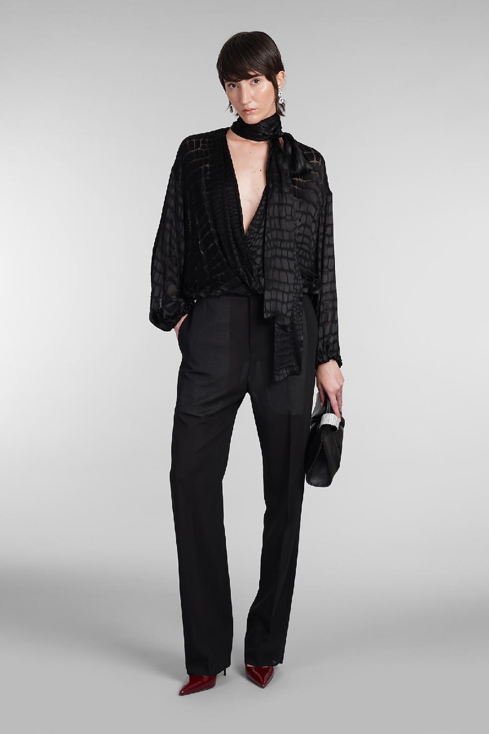 Deliberti Blumarine Pantalone in lana nera cod. 403558 - Deliberti The Luxury Shopping In vendita