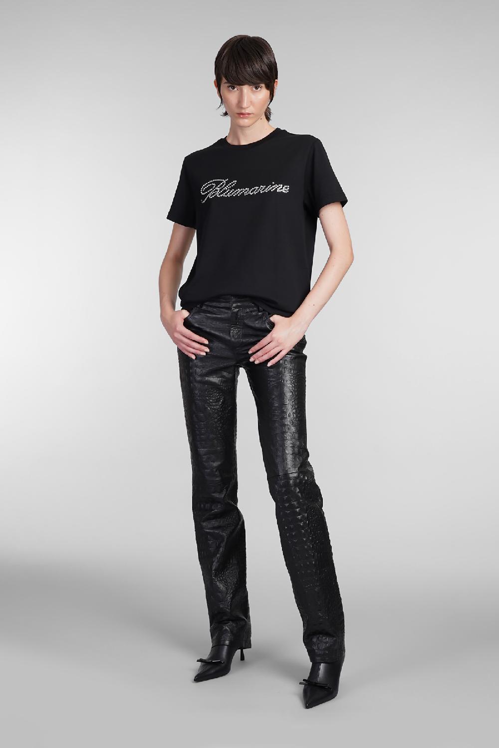 Deliberti Blumarine T-shirt in cotone nero cod. 403560 - Deliberti The Luxury Shopping Promozione