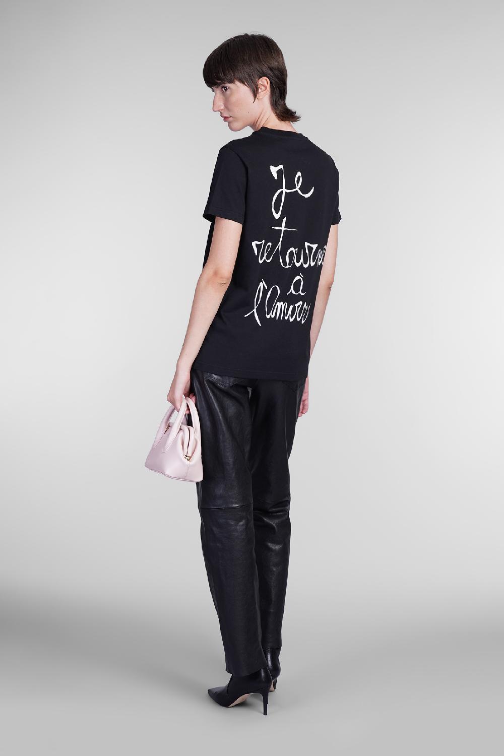 Deliberti Blumarine T-shirt in cotone nero cod. 403562 - Deliberti The Luxury Shopping Pezzi Unici