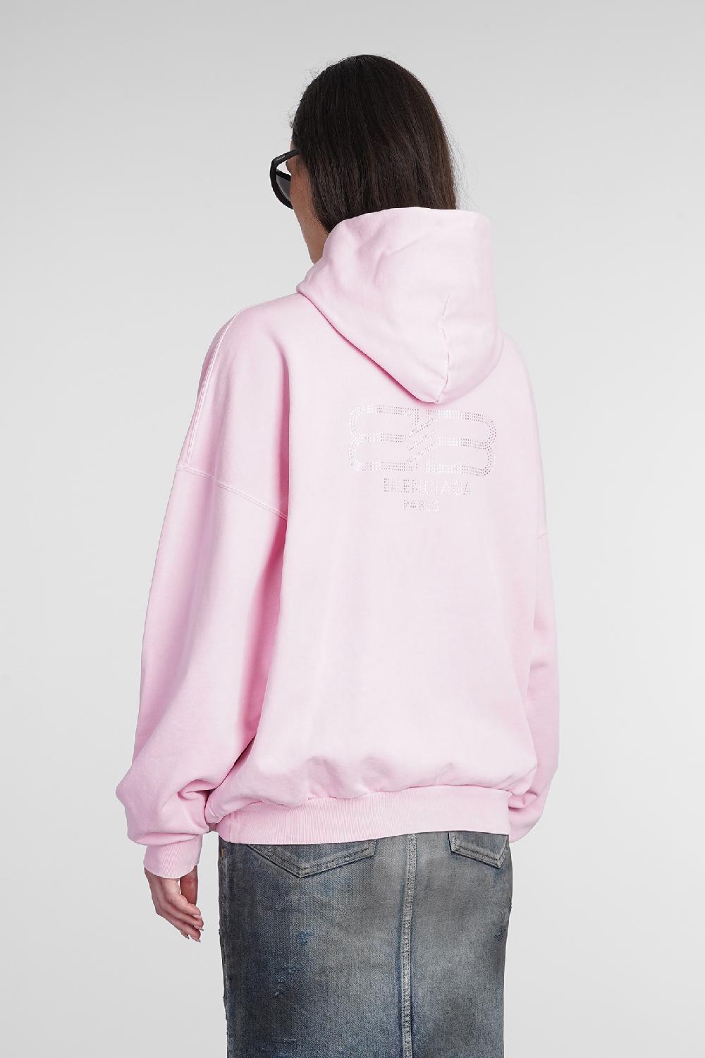 Deliberti Balenciaga Felpa in cotone rosa cod. 386201 - Deliberti The Luxury Shopping Fino Al -60%