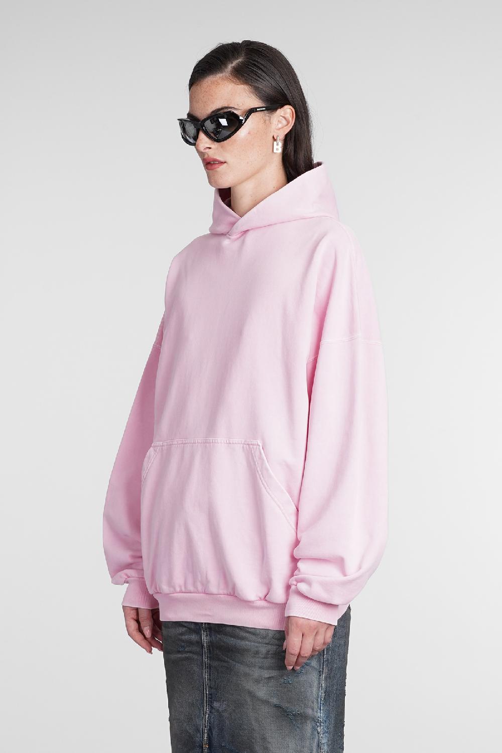 Deliberti Balenciaga Felpa in cotone rosa cod. 386201 - Deliberti The Luxury Shopping Fino Al -60%