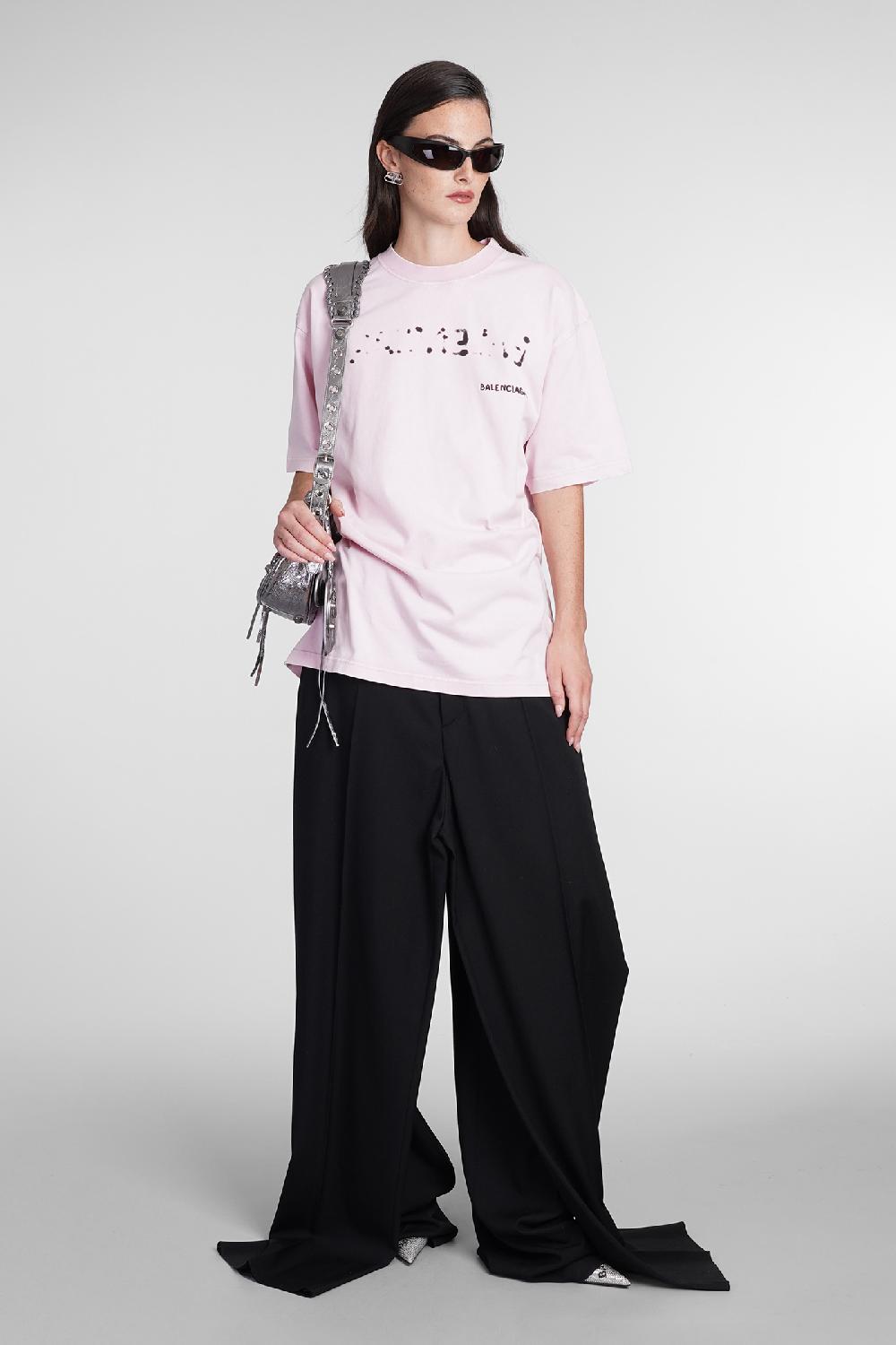 Deliberti Balenciaga T-shirt in cotone rosa cod. 386200 - Deliberti The Luxury Shopping Shopping Online