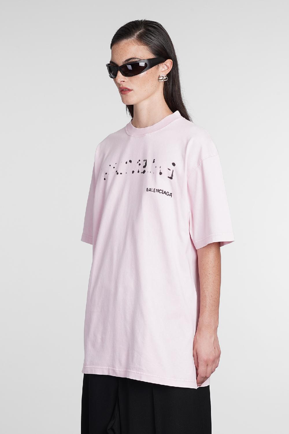 Deliberti Balenciaga T-shirt in cotone rosa cod. 386200 - Deliberti The Luxury Shopping Shopping Online