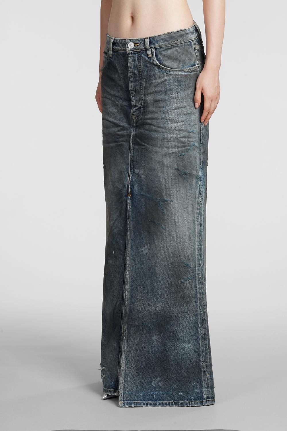 Deliberti Balenciaga Gonna in cotone blu cod. 383716 - Deliberti The Luxury Shopping Affare Del Giorno