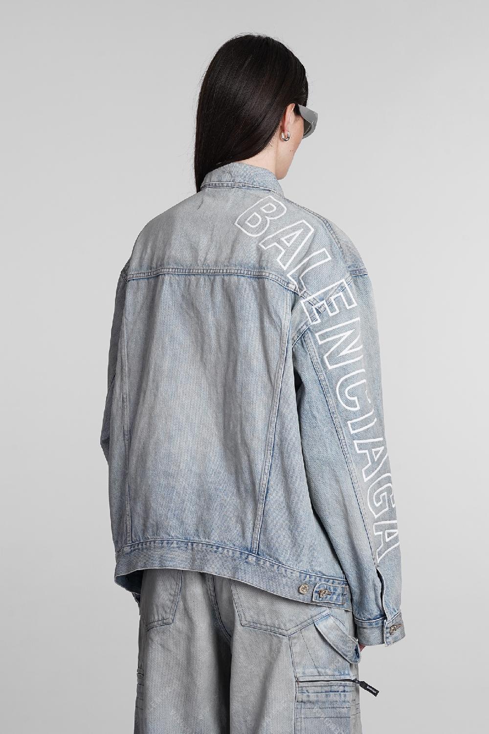 Deliberti Balenciaga Giacche denim in cotone blu cod. 395006 - Deliberti The Luxury Shopping Prezzo Ridotto