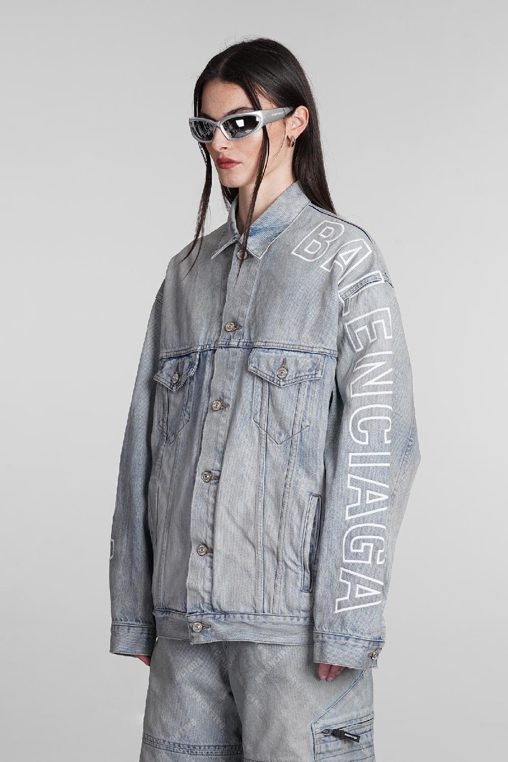 Deliberti Balenciaga Giacche denim in cotone blu cod. 395006 - Deliberti The Luxury Shopping Prezzo Ridotto