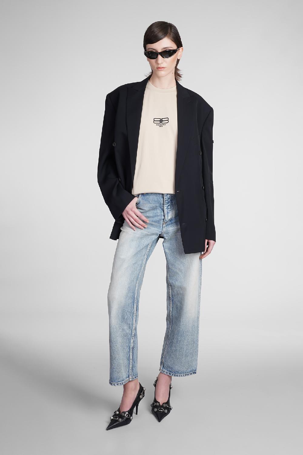 Deliberti Balenciaga T-shirt in cotone beige cod. 371692 - Deliberti The Luxury Shopping Convenienza