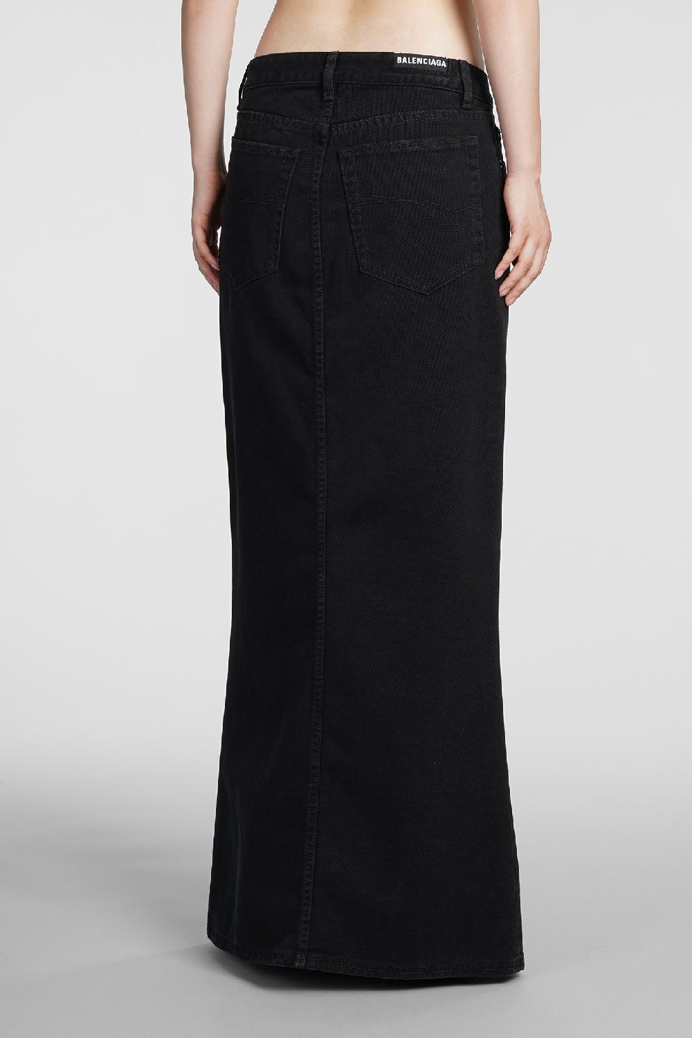 Deliberti Balenciaga Gonna in cotone nero cod. 383720 - Deliberti The Luxury Shopping Sconto