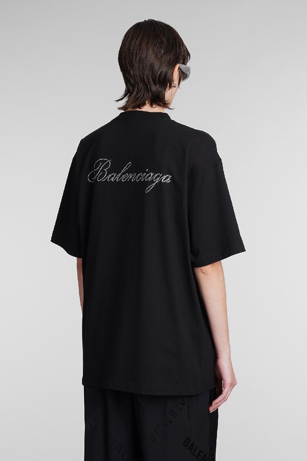Deliberti Balenciaga T-shirt in cotone nero cod. 393398 - Deliberti The Luxury Shopping Offerta