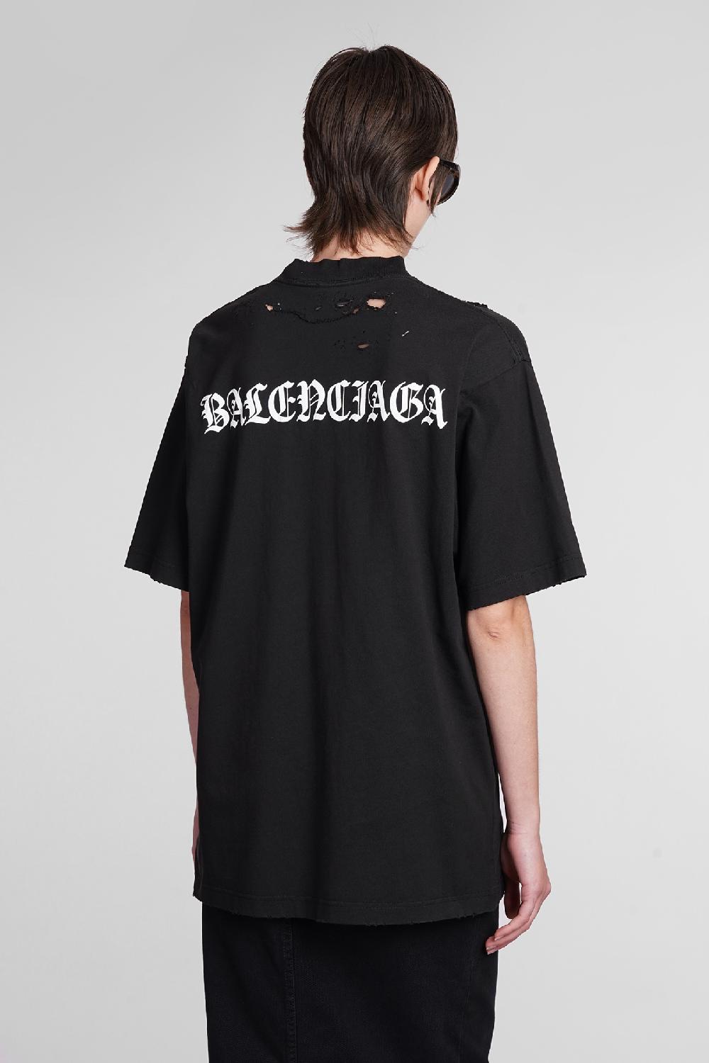 Deliberti Balenciaga T-shirt in cotone nero cod. 398910 - Deliberti The Luxury Shopping Economico
