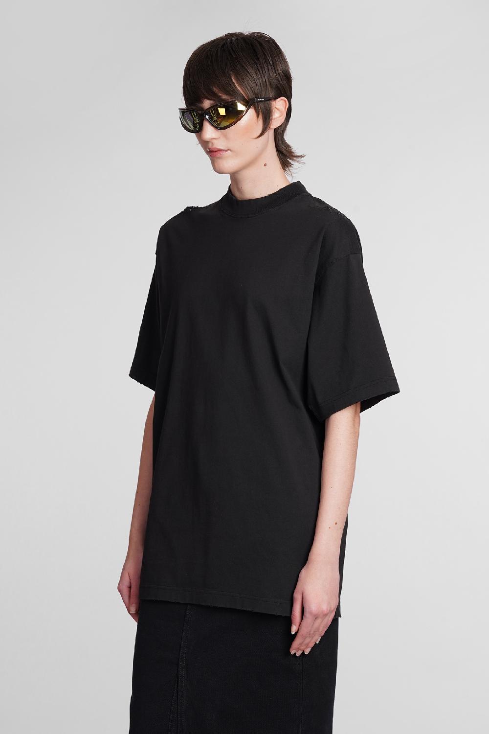 Deliberti Balenciaga T-shirt in cotone nero cod. 398910 - Deliberti The Luxury Shopping Economico