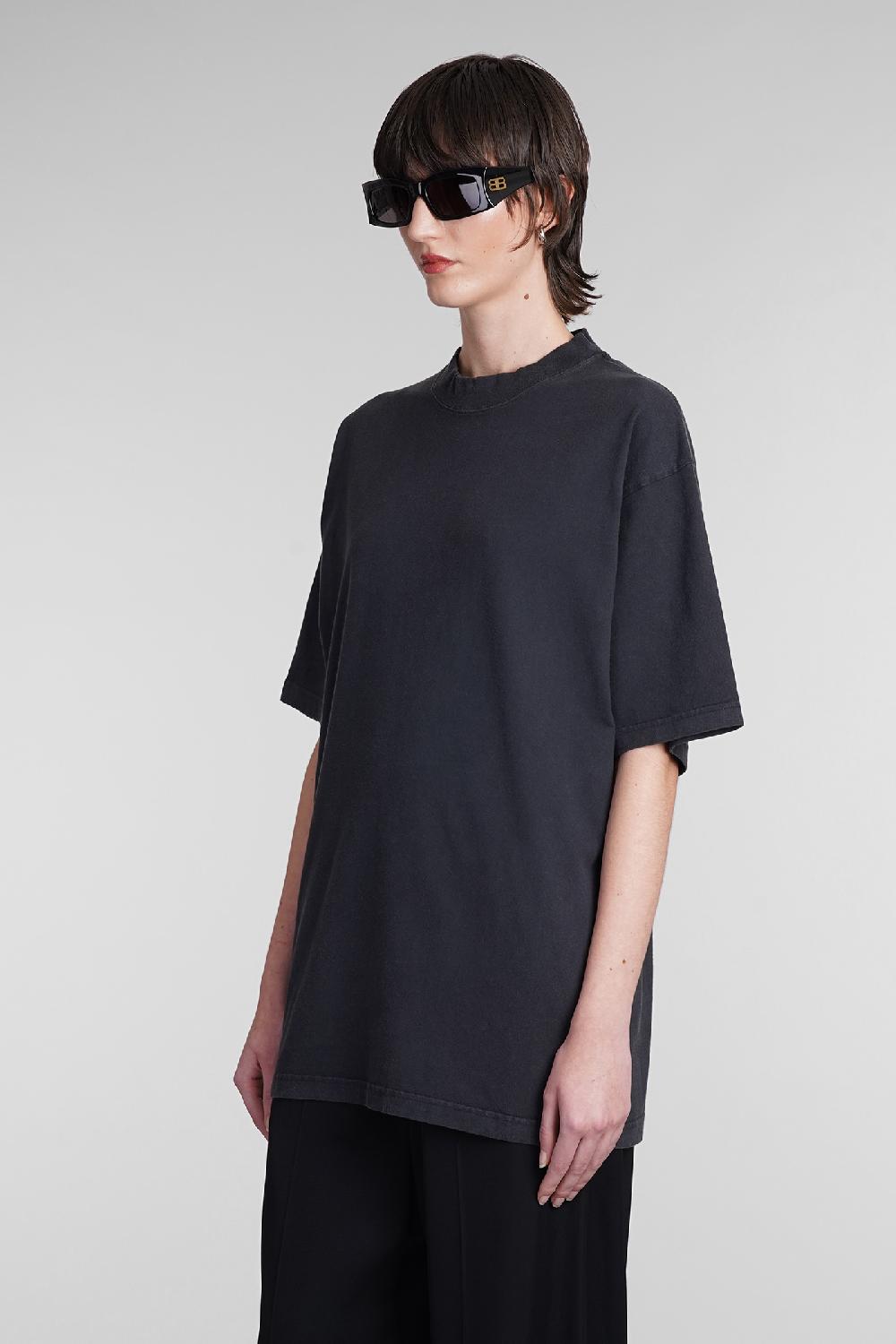 Deliberti Balenciaga T-shirt in cotone nero cod. 393402 - Deliberti The Luxury Shopping In Vendita