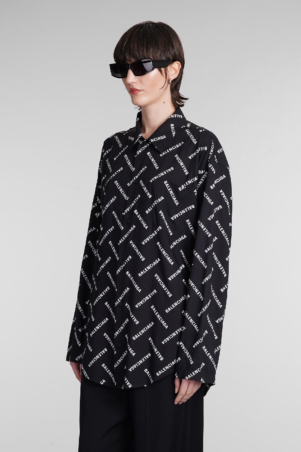 Deliberti Balenciaga Camicia in viscosa nera cod. 393396 - Deliberti The Luxury Shopping Saldi