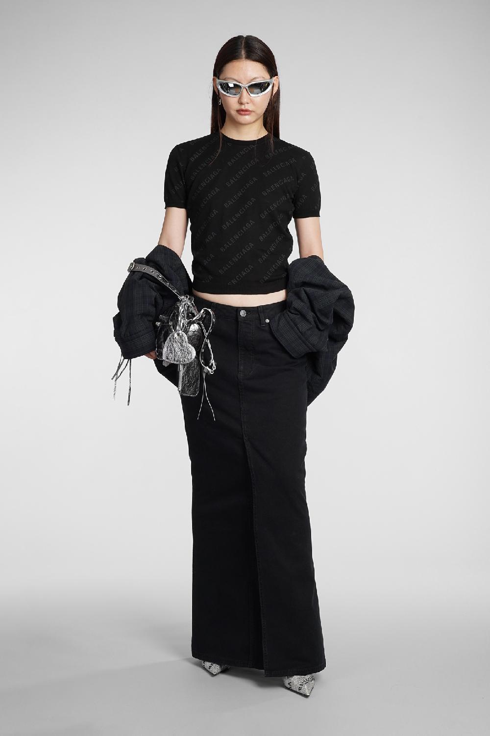 Deliberti Balenciaga Maglia in cotone nero cod. 383711 - Deliberti The Luxury Shopping Offerte