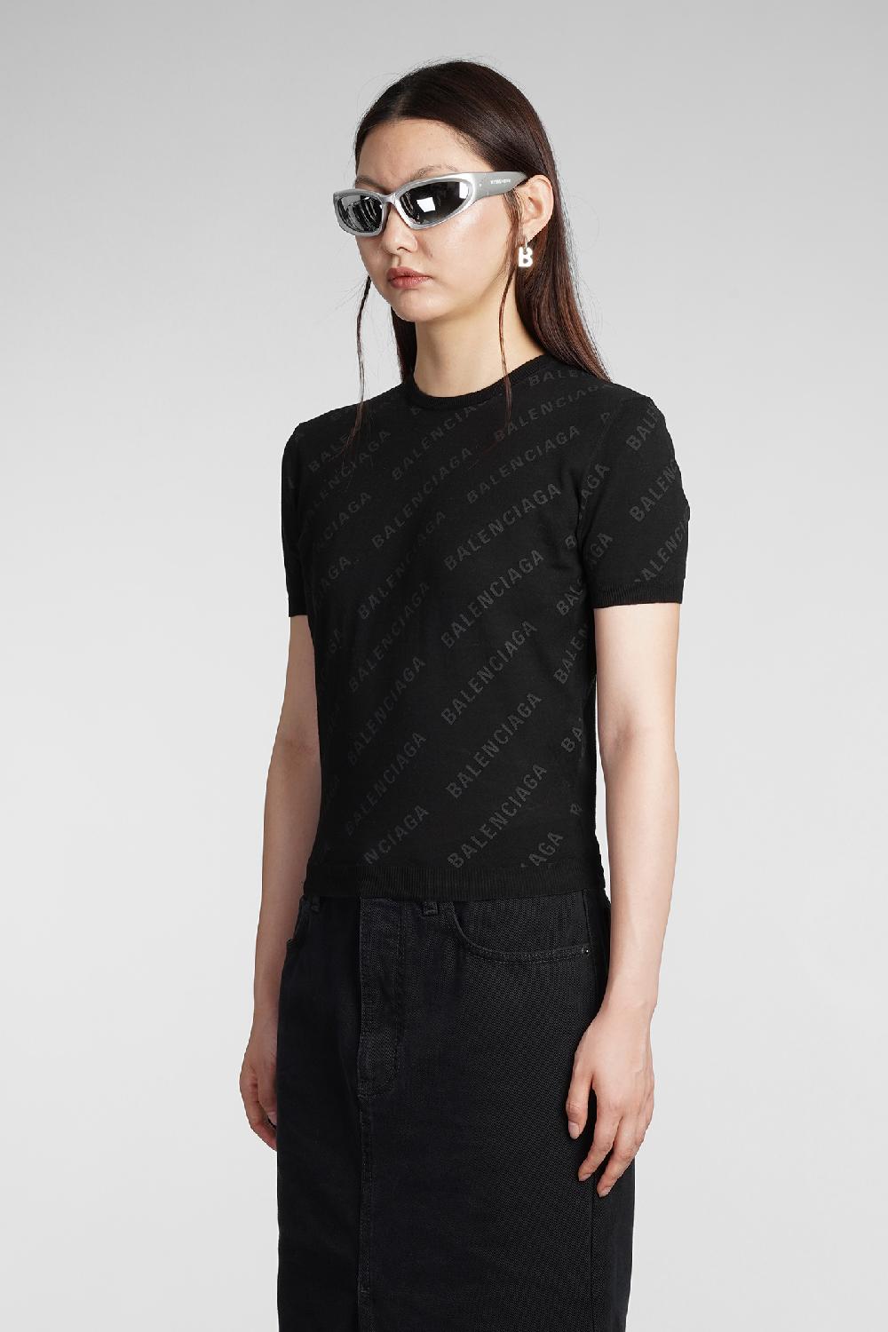 Deliberti Balenciaga Maglia in cotone nero cod. 383711 - Deliberti The Luxury Shopping Offerte