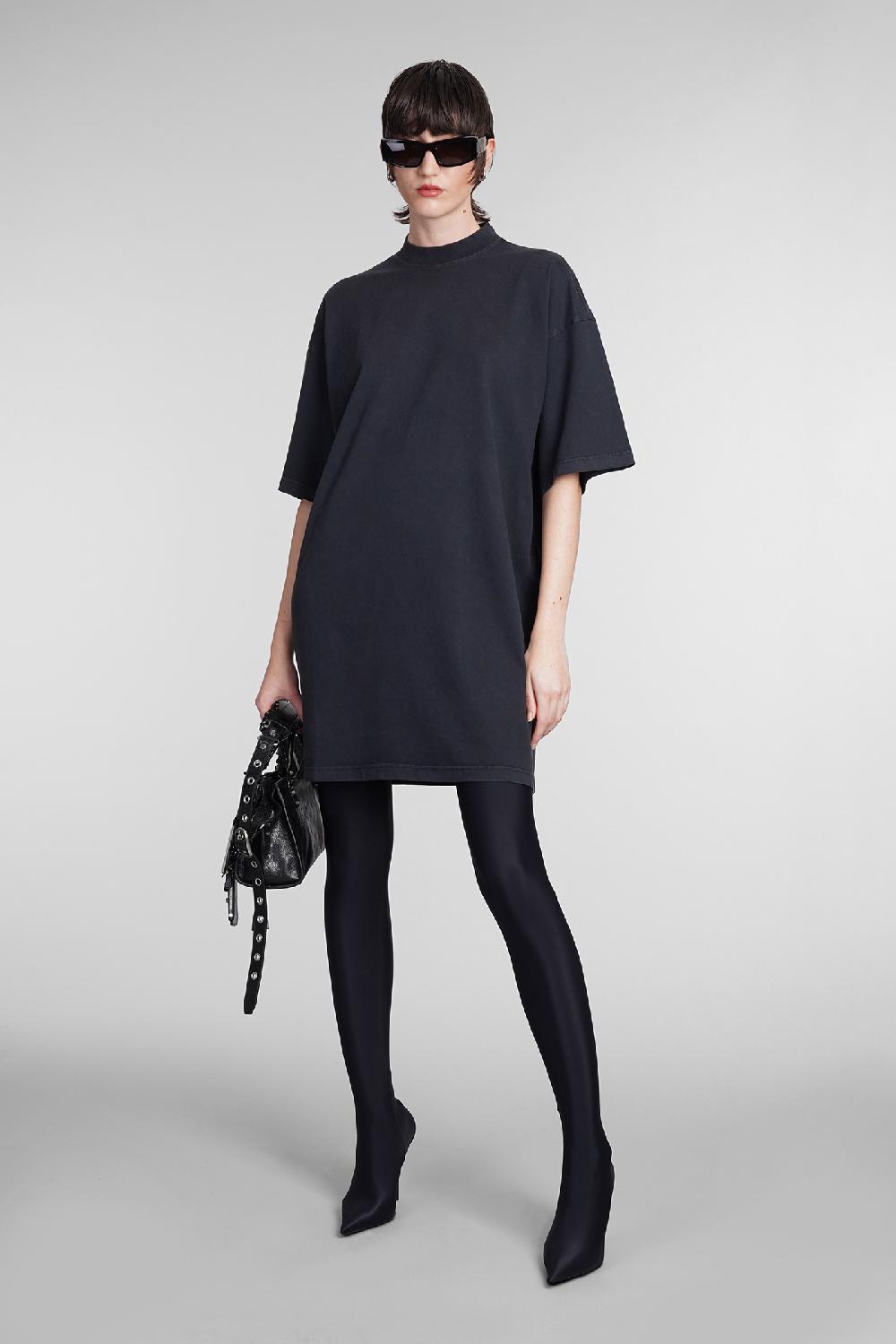 Deliberti Balenciaga Abito in cotone nero cod. 393400 - Deliberti The Luxury Shopping Vendita Calda